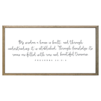 35x18 Thin Oak | White Canvas