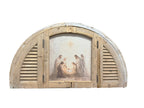 Vintage Arched Shutter Nativity