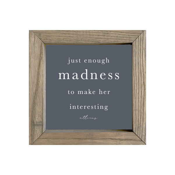 8x8 Thin Oak | Charcoal Canvas