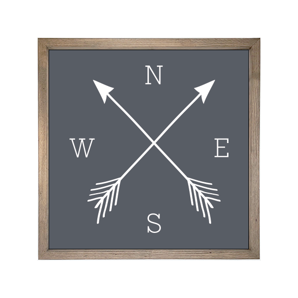 24x24 Thin Oak | Charcoal Canvas