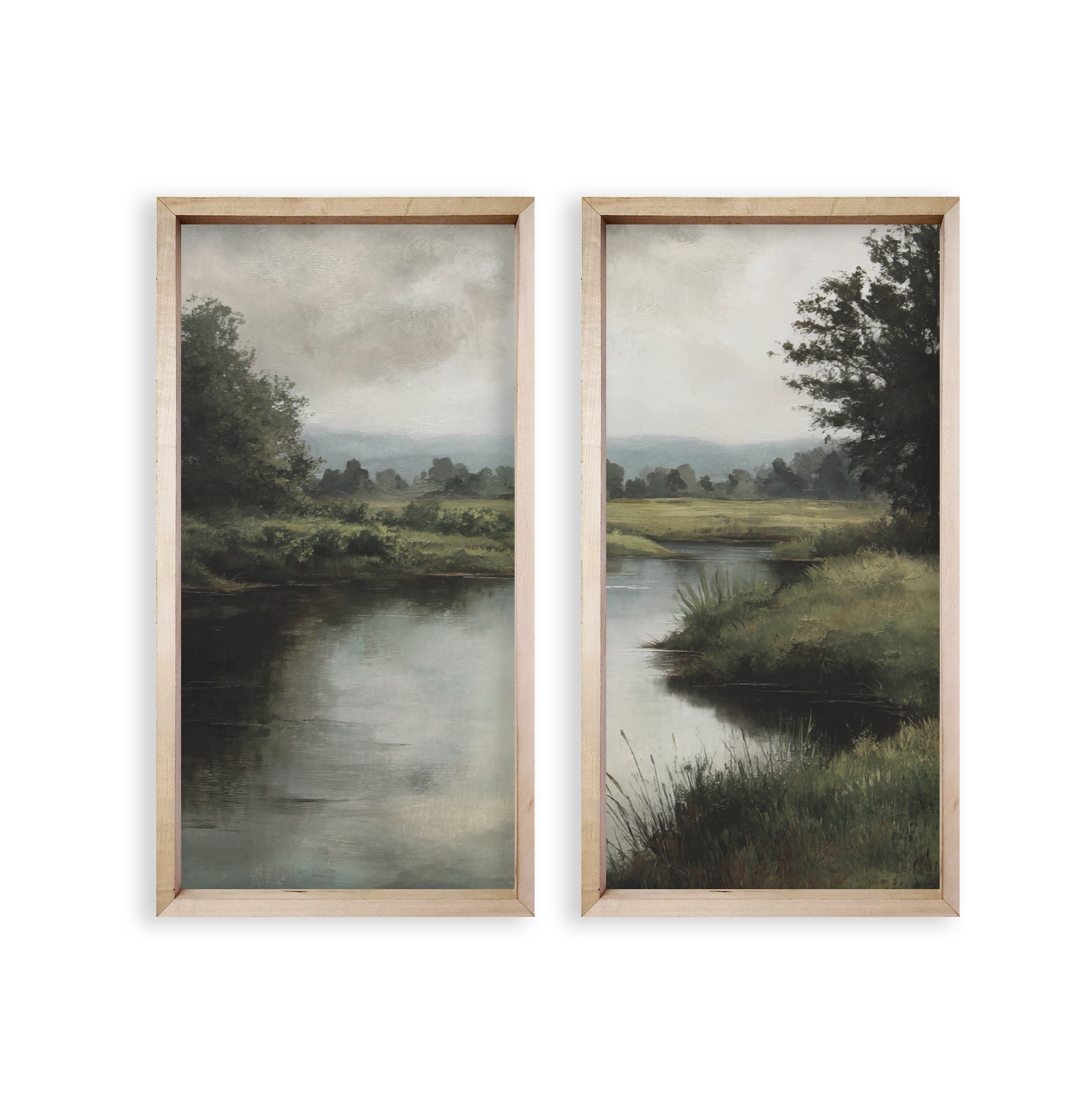 35x18 Creekside Diptych
