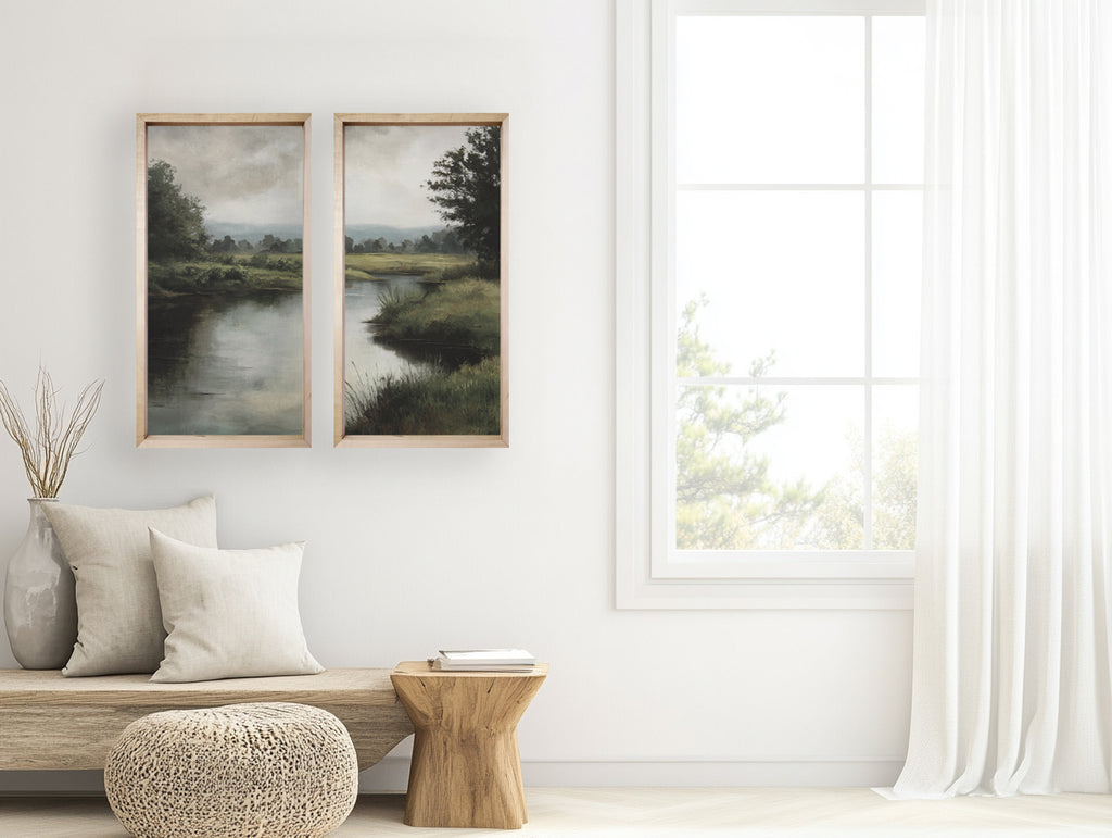 35x18 Creekside Diptych