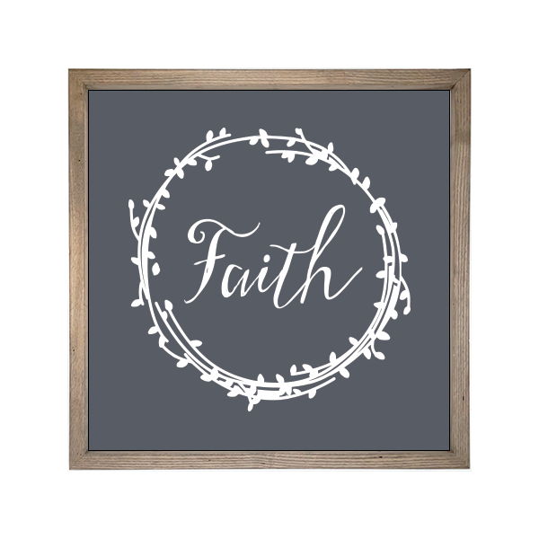 24x24 Thin Oak | Charcoal Canvas