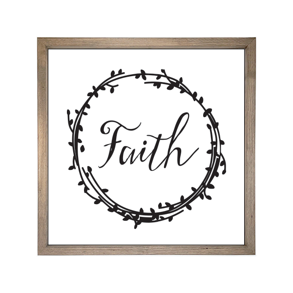 24x24 Thin Oak | White Canvas