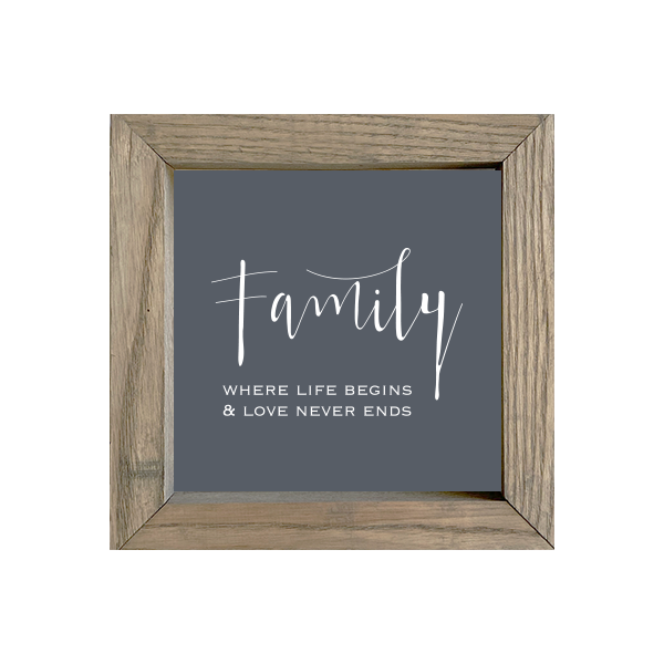 8x8 Thin Oak | Charcoal Canvas