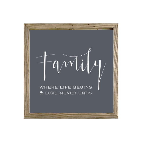 16x16 Thin Oak | Charcoal Canvas