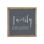 16x16 Thin Oak | Charcoal Canvas