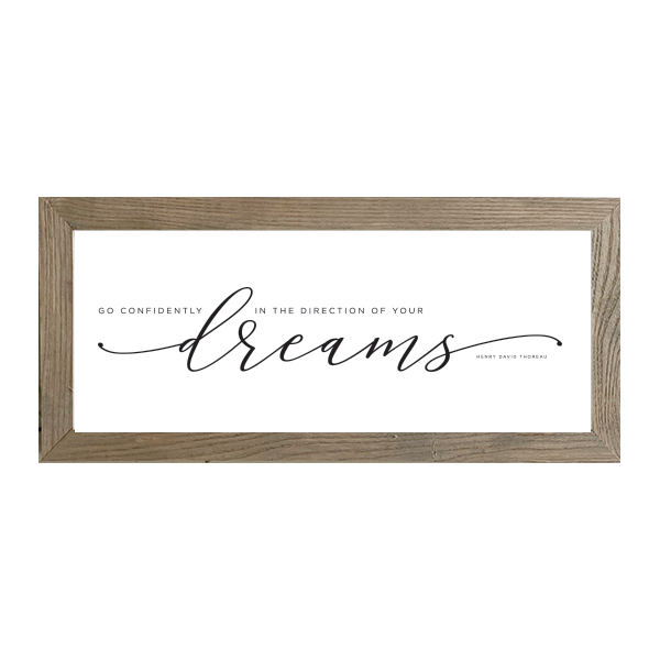 16x7 Thin Oak | White Canvas