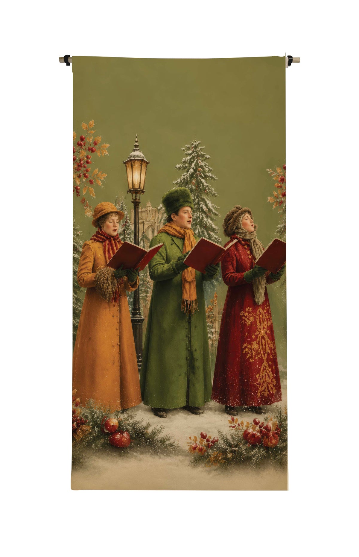 Green Carollers Scroll