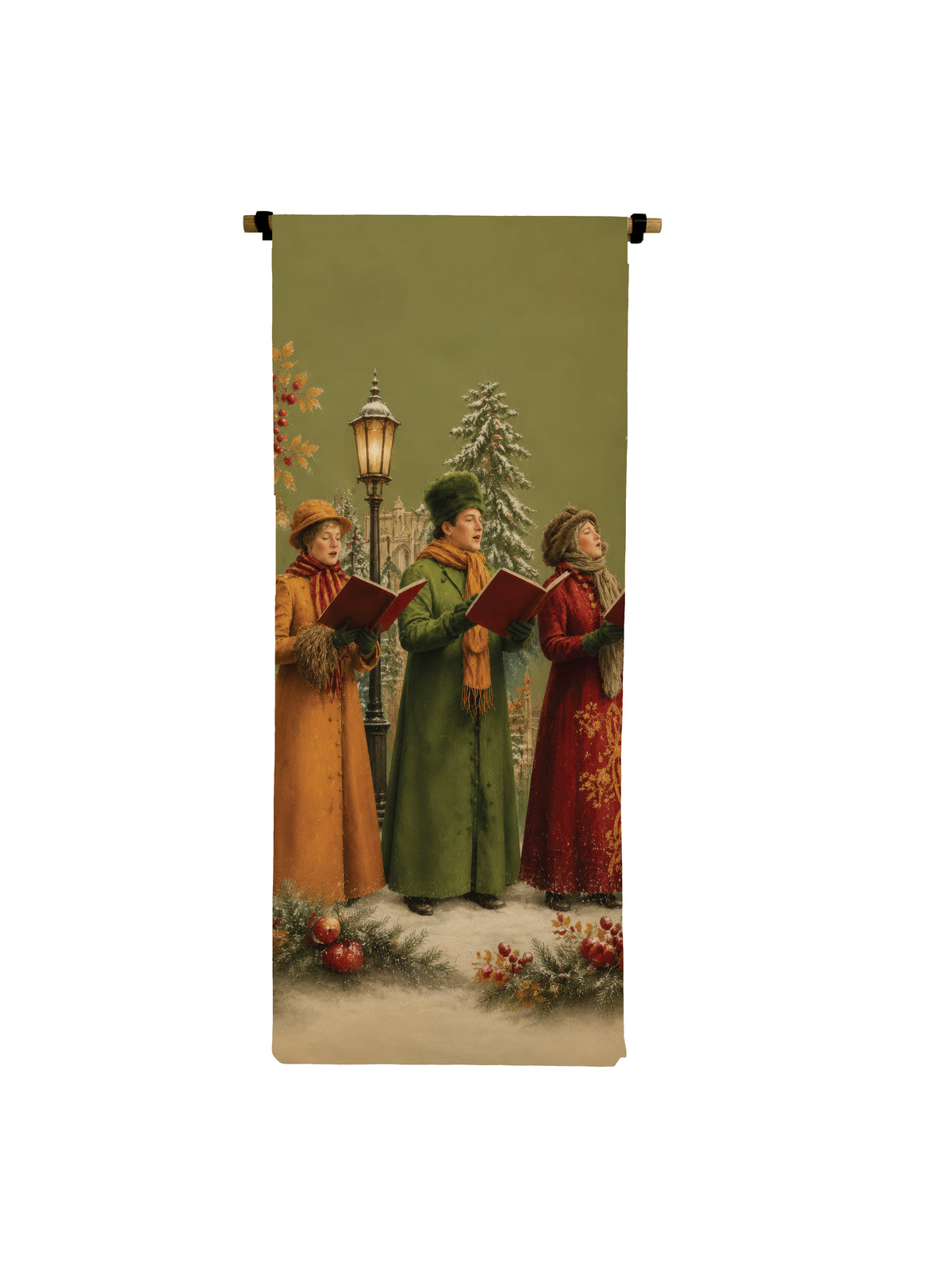 Green Carollers Scroll