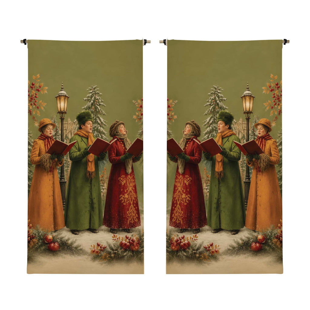 Green Carollers Scroll