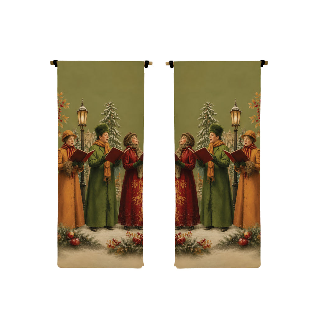 Green Carollers Scroll