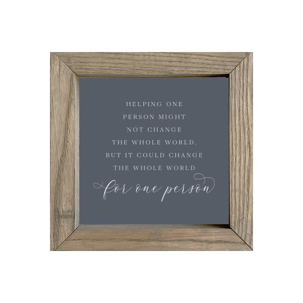 8x8 Thin Oak | Charcoal Canvas