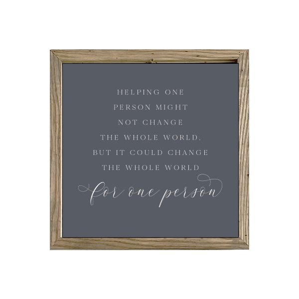 16x16 Thin Oak | Charcoal Canvas