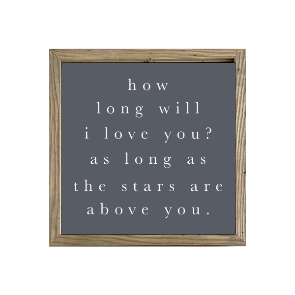 16x16 Thin Oak | Charcoal Canvas