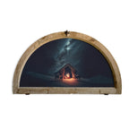 Arched Transom Reclaimed European Nativity