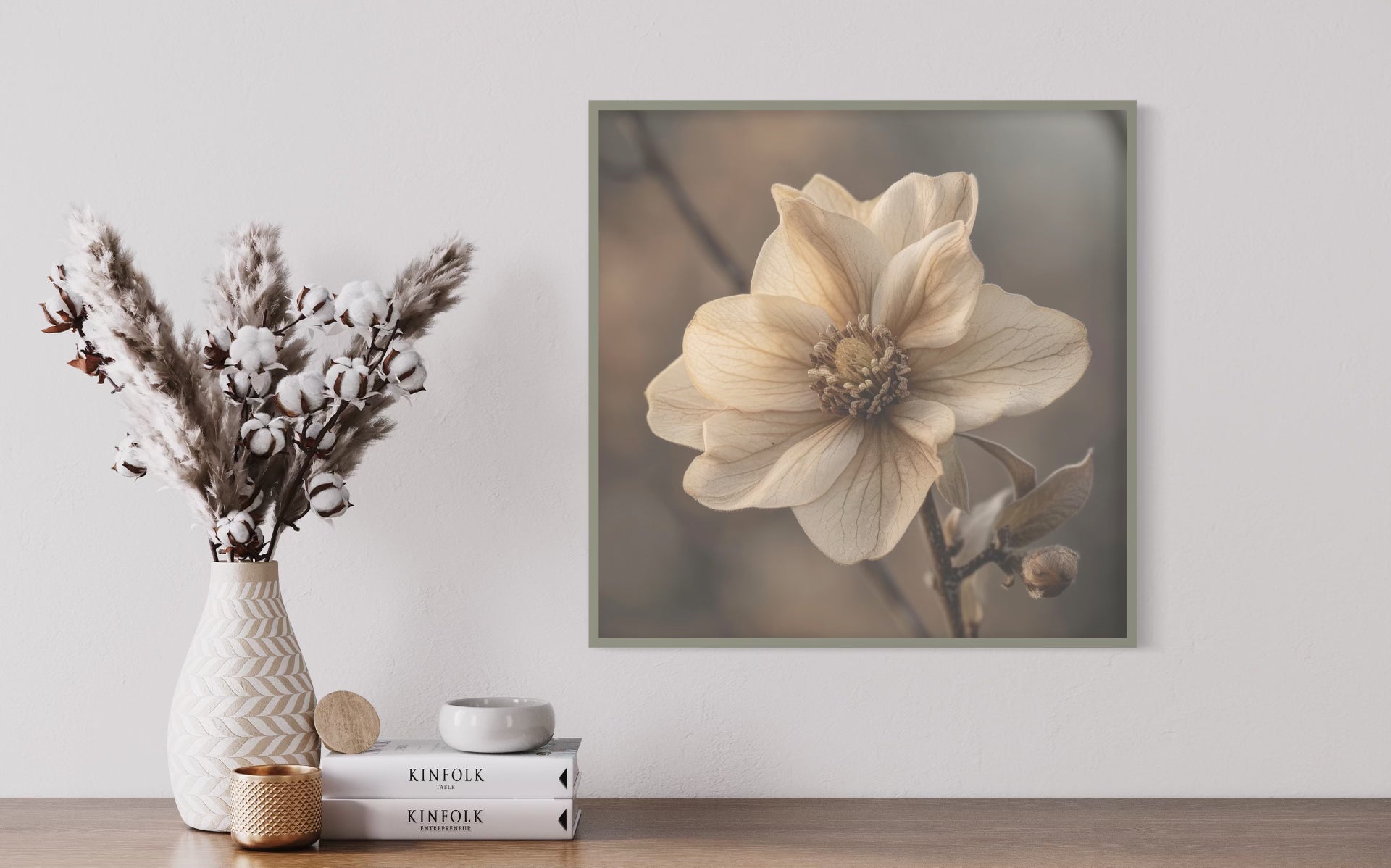 24x24 Hairline - Flower 1