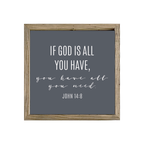 16x16 Thin Oak | Charcoal Canvas