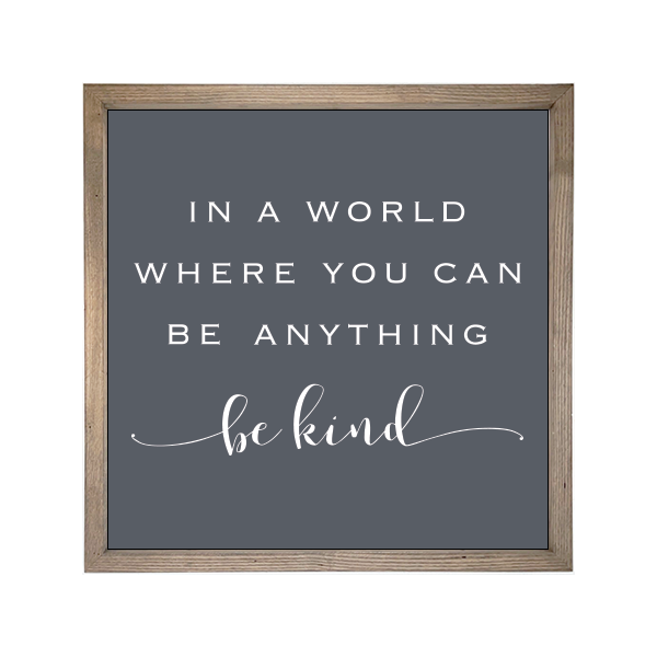 24x24 Thin Oak | Charcoal Canvas