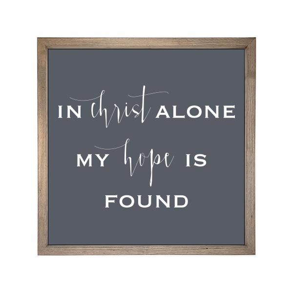 24x24 Thin Oak | Charcoal Canvas