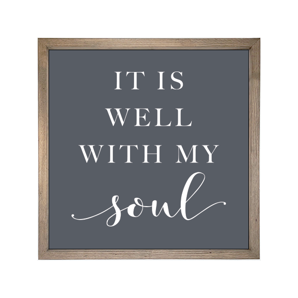 24x24 Thin Oak | Charcoal Canvas