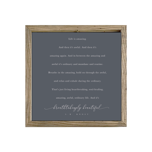 16x16 Thin Oak | Charcoal Canvas