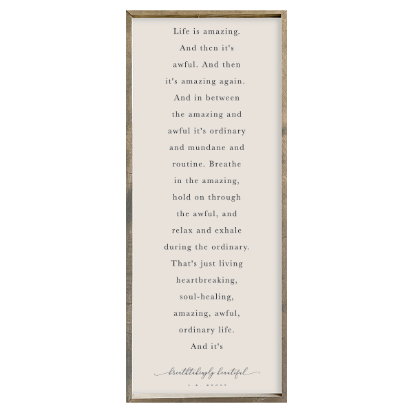 24x60 Thin Oak | Natural Canvas