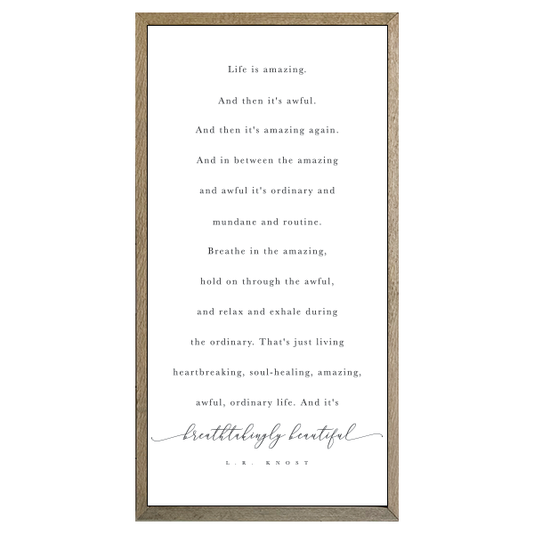 35x18 Thin Oak | White Canvas