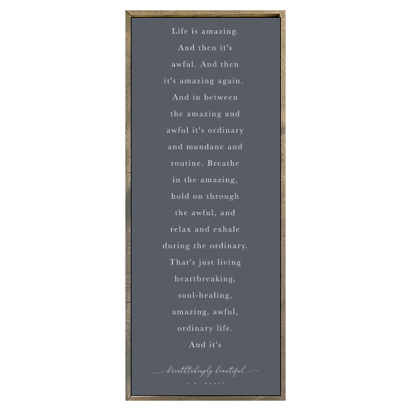 24x60 Thin Oak | Natural Canvas