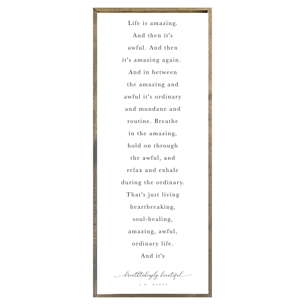 24x60 Thin Oak | Natural Canvas