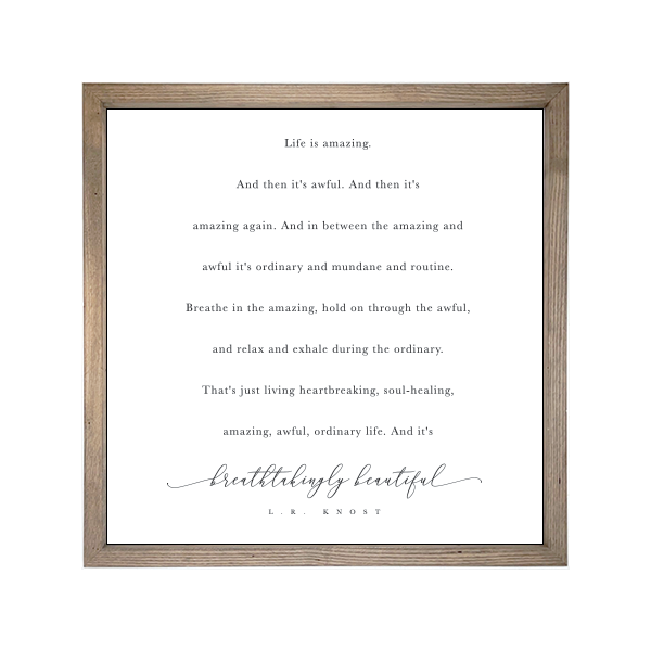 24x24 Thin Oak | White Canvas