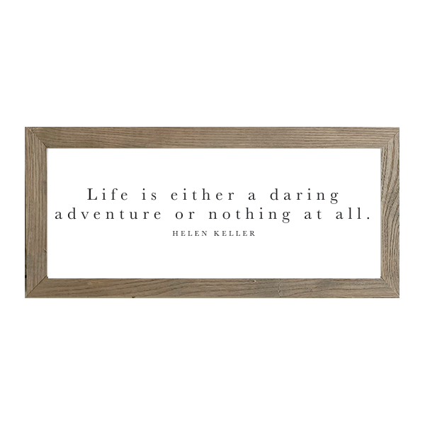 16x7 Thin Oak | White Canvas