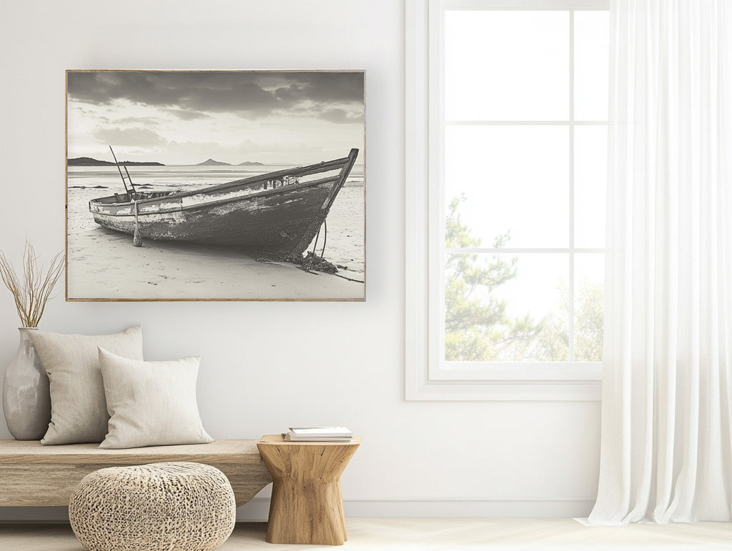 34x44 Hairline - Old Rowboat