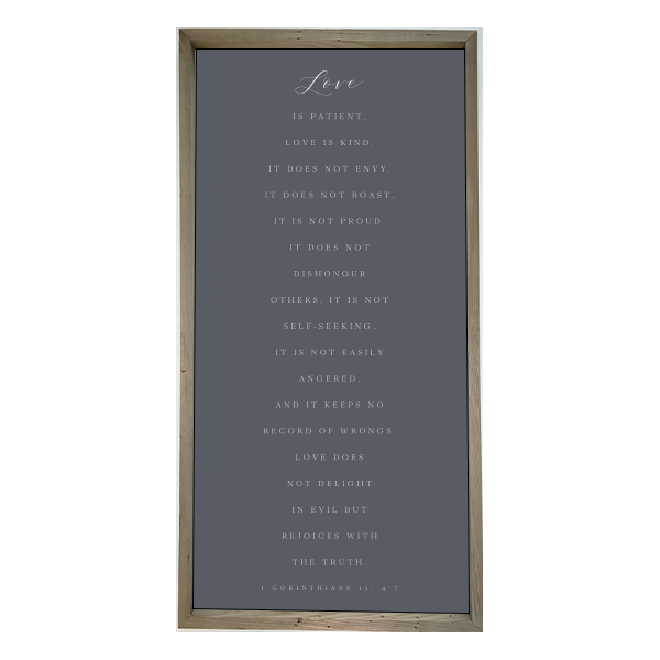 24x48 Thin Oak | Charcoal Canvas