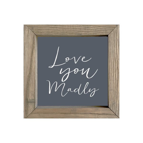 8x8 Thin Oak | Charcoal Canvas