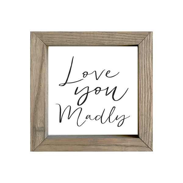 8x8 Thin Oak | White Canvas