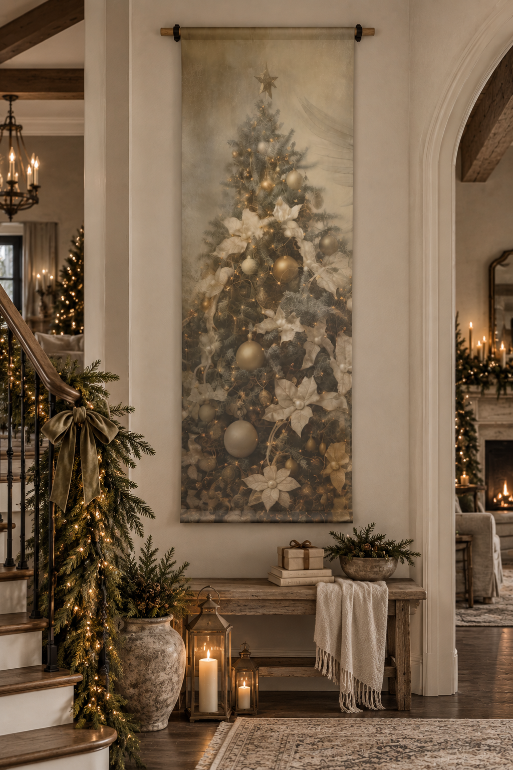 Neutral Christmas Tree Scroll