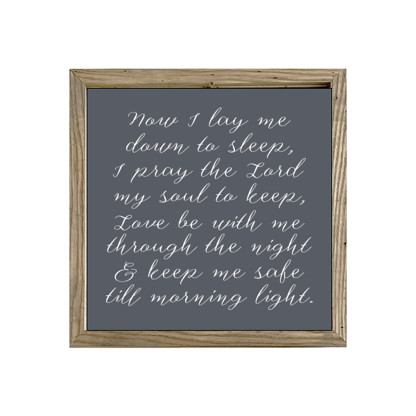 16x16 Thin Oak | Charcoal Canvas