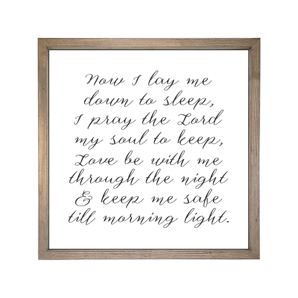 24x24 Thin Oak | White Canvas