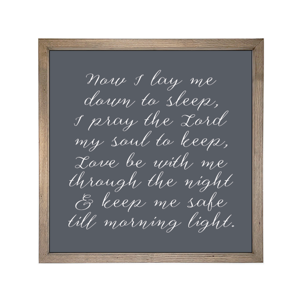 24x24 Thin Oak | Charcoal Canvas