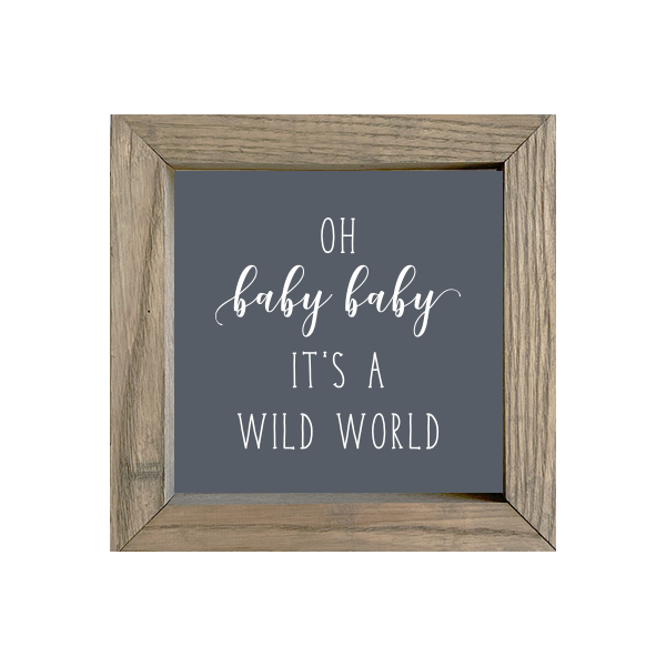 8x8 Thin Oak | Charcoal Canvas