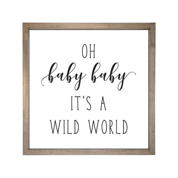 24x24 Thin Oak | White Canvas