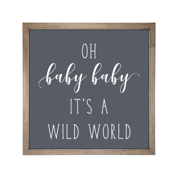 24x24 Thin Oak | Charcoal Canvas