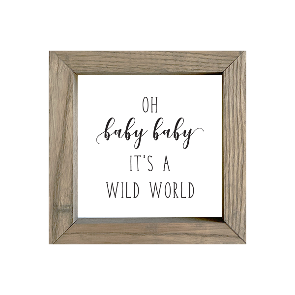 8x8 Thin Oak | White Canvas