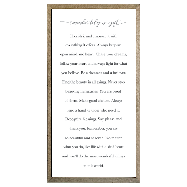 35x18 Thin Oak | White Canvas