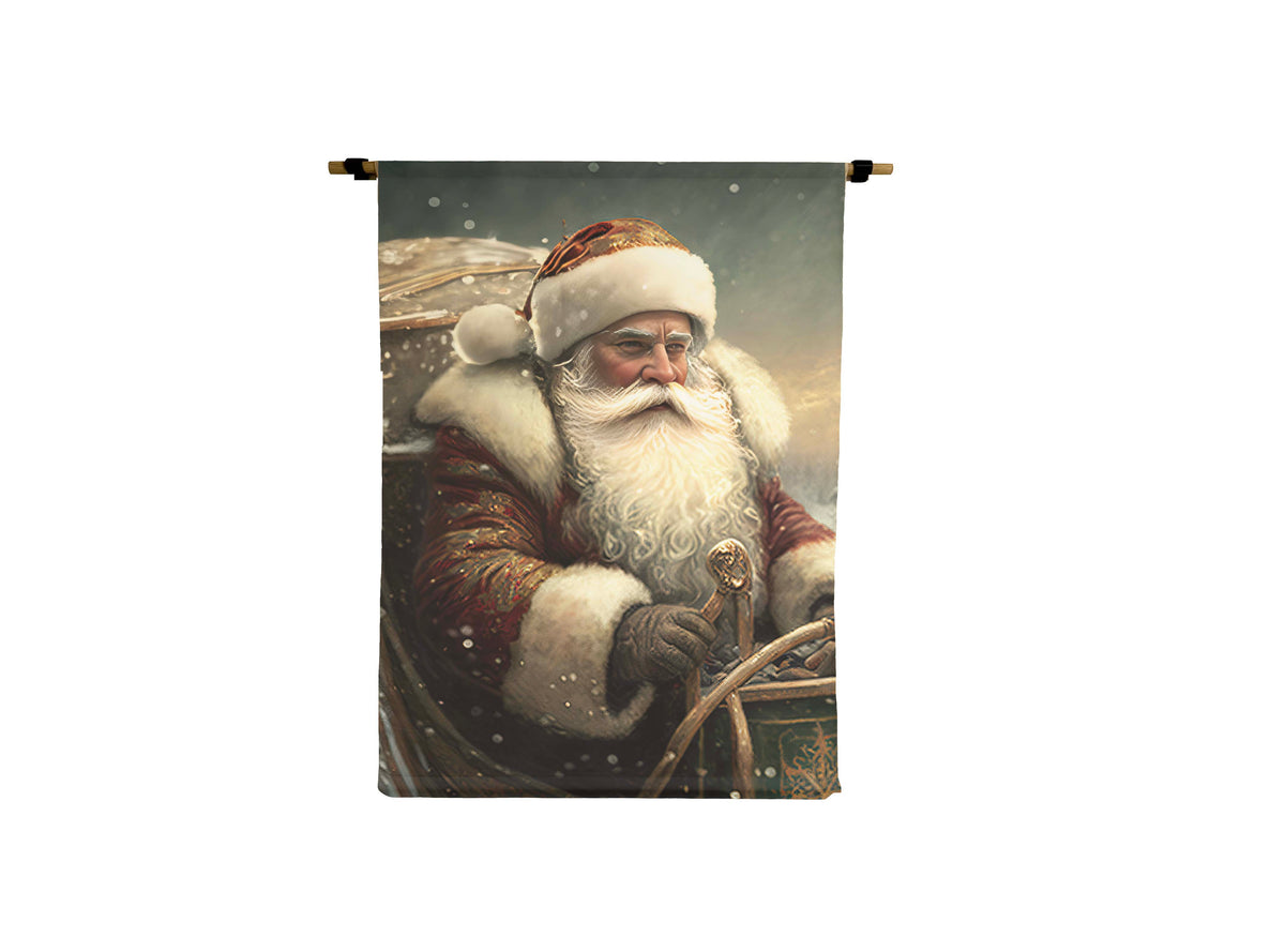 Santa in Sleigh Scroll