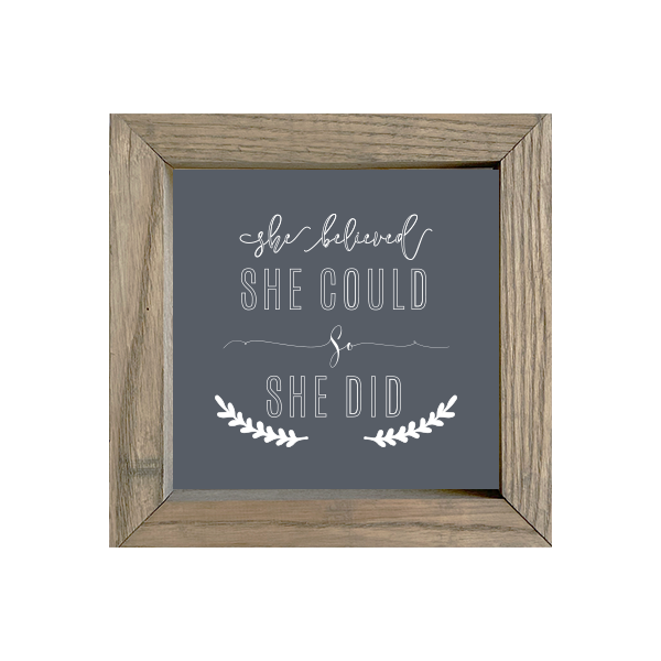 8x8 Thin Oak | Charcoal Canvas