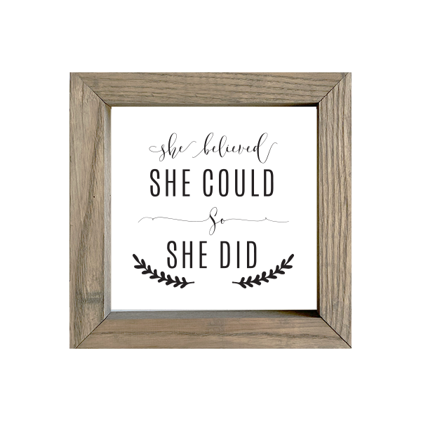 8x8 Thin Oak | White Canvas