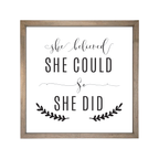 24x24 Thin Oak | White Canvas