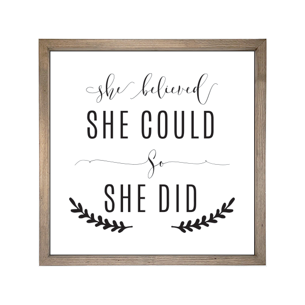 24x24 Thin Oak | White Canvas